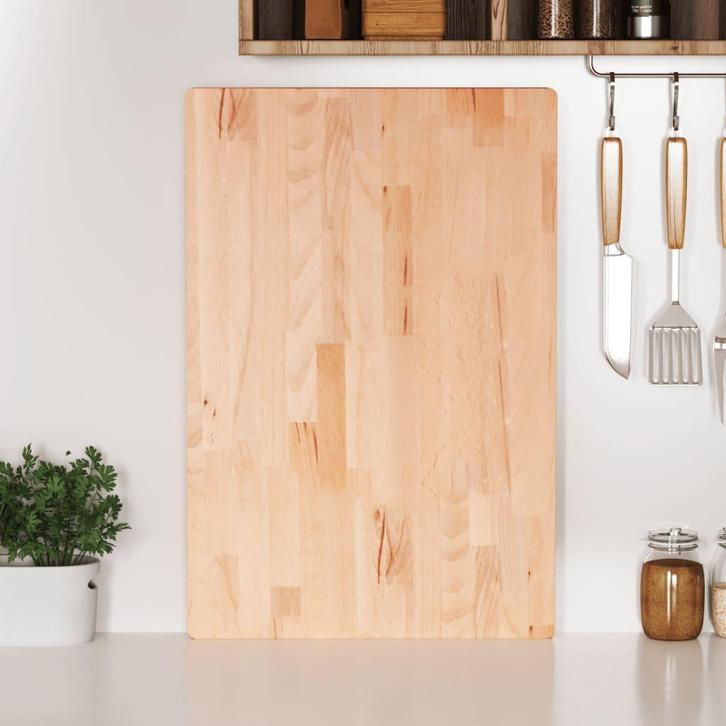 vidaXL Snijplank 60x40x4 cm massief beukenhout, Huis en Inrichting, Keuken | Keukenbenodigdheden, Nieuw, Verzenden