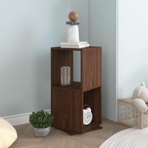 vidaXL Draaikast 34,5x34,5x75,5 cm spaanplaat bruin, Huis en Inrichting, Kasten | Boekenkasten, Nieuw, Verzenden