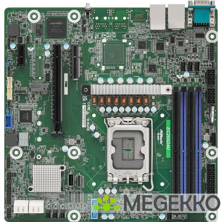 Asrock EC266D4U moederbord Intel C266 LGA 1700 micro ATX, Computers en Software, Overige Computers en Software, Nieuw, Verzenden