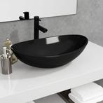vidaXL Wasbak 54,5x35x15,5 cm gehard glas zwart, Doe-het-zelf en Bouw, Verzenden, Nieuw