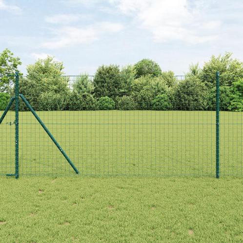 vidaXL Tuinpalen 52 stuks Groen Ø32 mm 150 cm Gegalvaniseerd, Tuin en Terras, Palen, Balken en Planken, Nieuw, Verzenden