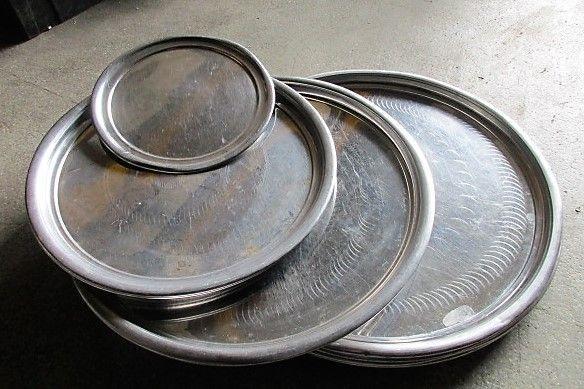 Serveerschotel van staal in diameters van ø37cm, ø56cm,, Zakelijke goederen, Kantoor en Winkelinrichting | Winkel en Inventaris