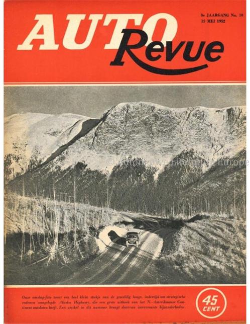 1952 AUTO REVUE MAGAZINE 10 NEDERLANDS, Boeken, Auto's | Folders en Tijdschriften, Ophalen of Verzenden