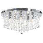 vidaXL Plafondlamp met kristallen kralen rond 4xG9, Huis en Inrichting, Lampen | Overige, Verzenden, Nieuw