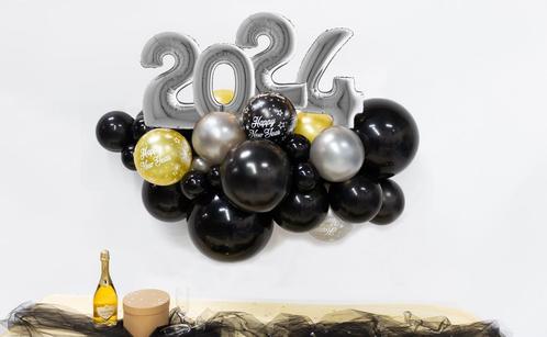 Ballonnen DIY Balloon Kit Organic Silver New Year, Hobby en Vrije tijd, Feestartikelen, Nieuw, Verzenden