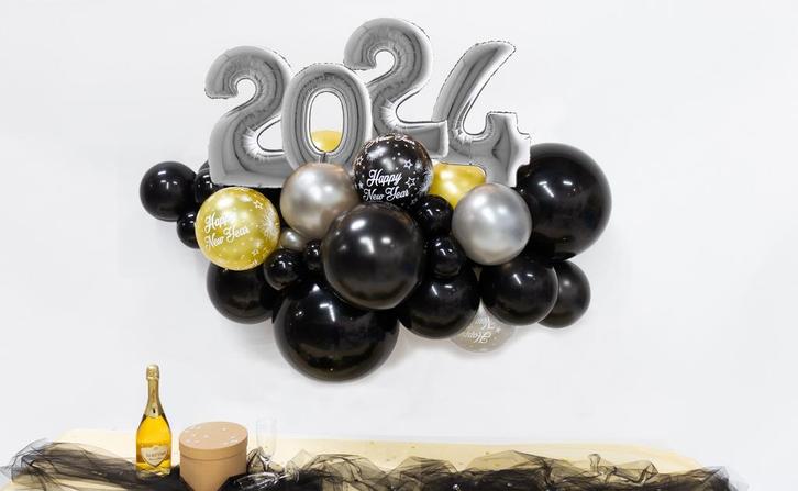 Ballonnen DIY Balloon Kit Organic Silver New Year, Hobby en Vrije tijd, Feestartikelen, Nieuw, Verzenden
