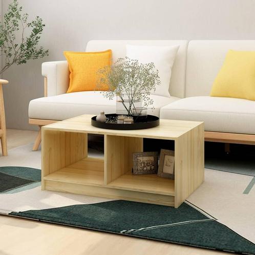 vidaXL 809906  Salontafel 75x50x33,5 cm Massief Hout Grenen, Huis en Inrichting, Tafels | Salontafels, Nieuw, Verzenden