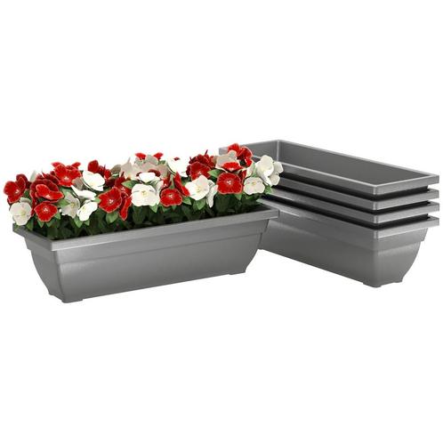 TRUUSK 5-delige Set Kunststof Bloempotten - Stapelbaar - Wee, Tuin en Terras, Bloembakken en Plantenbakken, Verzenden