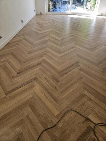 Eikenhout Visgraat lamelparket naturel geolied, Ophalen of Verzenden, Parket