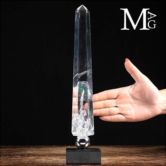 Hoogwaardige ontwerpelement - Extra heldere quartzpunt op, Verzamelen, Mineralen en Fossielen