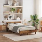 vidaXL Bedframe met hoofdeinde Oud hout 120 x 190 cm Bewerkt, Huis en Inrichting, Slaapkamer | Bedden, Verzenden, Nieuw