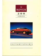 1989 ROVER 200 INSTRUCTIEBOEKJE NEDERLANDS