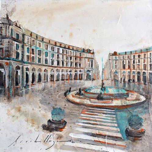 Fernando Arribillaga (1984) - Paseando por Roma - Piazza de, Antiquités & Art, Art | Peinture | Moderne