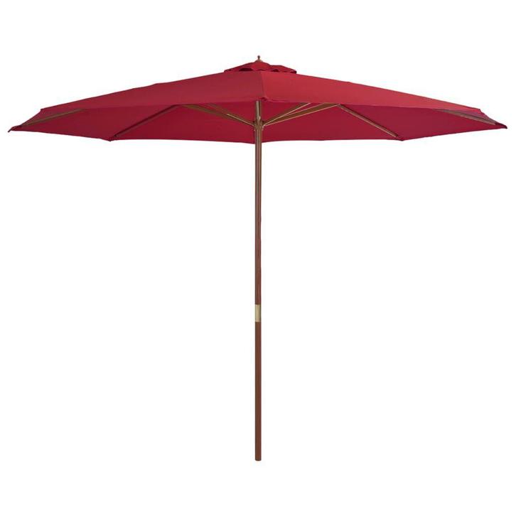 Bordeaux Parasol 350cm - Houten Paal | Tweede Kansje! | O..., Tuin en Terras, Parasols, 3 tot 4 meter, Waterdicht, Nieuw, Stokparasol