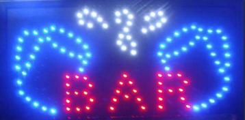 Bar drank cafe LED bord lamp verlichting lichtbak reclamebor, Verzenden
