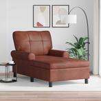vidaXL Chaise Lounge Glanzend Bruin 91 x 157 x 91 cm, Verzenden, Nieuw