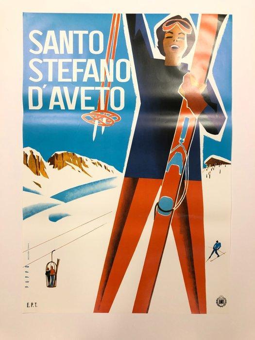 Mario Puppo - SANTO STEFANO DAVETO - Jaren 1970, Antiek en Kunst, Kunst | Tekeningen en Fotografie