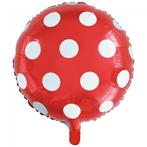Helium Ballon Stippen Rood 45cm leeg, Nieuw, Verzenden
