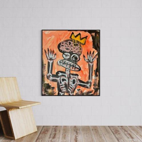 Timo Wedell (1994) - Big Brain Like Basquiat - XXL, Antiek en Kunst, Kunst | Schilderijen | Modern