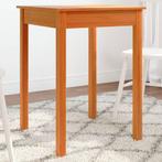 vidaXL Table à manger cire marron 55x55x75 cm bois, Maison & Meubles, Neuf, Verzenden