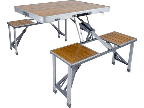 Bo-Camp - Picknicktafel - Bamboe - Inklapbaar, Huis en Inrichting, Woonaccessoires | Overige, Zo goed als nieuw, Verzenden