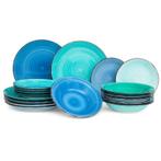 Dinnerset 30-delig Curacao Blue - 18-delig | 6-persoons, Nieuw, Verzenden