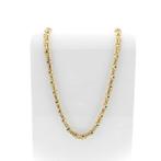 Bicolor gouden magnum schakel ketting | 65 cm (massief goud), Ophalen of Verzenden, Gebruikt, Overige kleuren, Goud