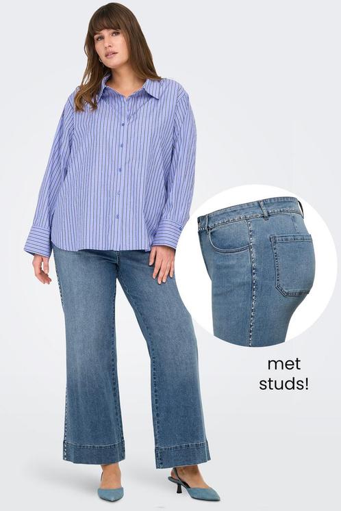 ONLY wijde jeans met studs44Maat 42/44 (L), Kleding | Dames, Broeken en Pantalons, Overige kleuren, Nieuw, Maat 42/44 (L), Verzenden