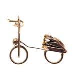 Gouden hanger van een oude brommer (vespa, scooter) (vespa), Ophalen of Verzenden, Gebruikt, Goud, Overige merken