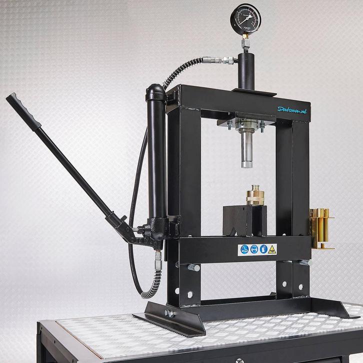 Datona Werkplaatspers 10 ton + Perspennen - Datona - Zwart, Doe-het-zelf en Bouw, Gereedschap | Overige machines, Ophalen of Verzenden