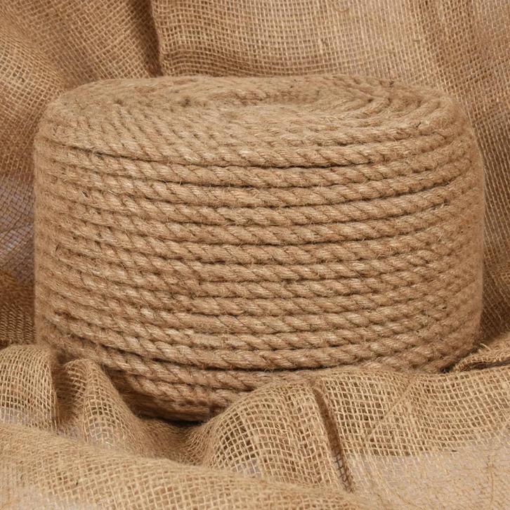 vidaXL Touw 100% jute 12 mm 100 m, Doe-het-zelf en Bouw, IJzerwaren en Bevestigingsmiddelen, Nieuw, Verzenden