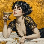 CREATIVE_HUB - Golden relaxed cocktail oilpaint style