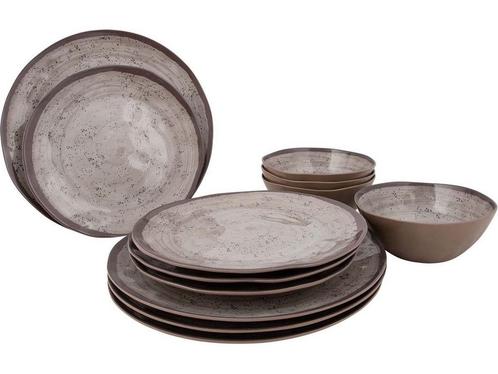 Bo-Camp Halo - Servies - 12-delig - Breukbestendig - Beige, Huis en Inrichting, Woonaccessoires | Overige, Zo goed als nieuw, Verzenden