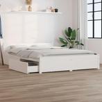 vidaXL Bedframe met lades wit 150x200 cm, Huis en Inrichting, Slaapkamer | Bedden, Verzenden, Nieuw