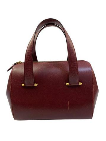 Cartier - Bordeaux Leather Boston - Sac à main beschikbaar voor biedingen