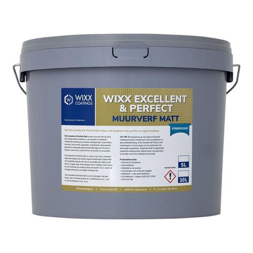 Wixx Excellent en Perfect Muurverf Matt 10L, Doe-het-zelf en Bouw, Verf, Beits en Lak, Nieuw, Verzenden