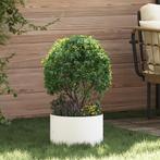 vidaXL Tuinplanten - 5 stuks - Wit - 30x30x20 cm - Staal, Verzenden, Nieuw