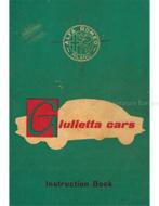 1959 ALFA ROMEO GIULIETTA INSTRUCTIEBOEKJE ENGELS