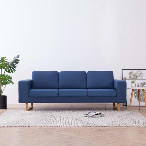 vidaXL Driezitsbank stof blauw, Huis en Inrichting, Zetels | Zetels, Nieuw, Verzenden
