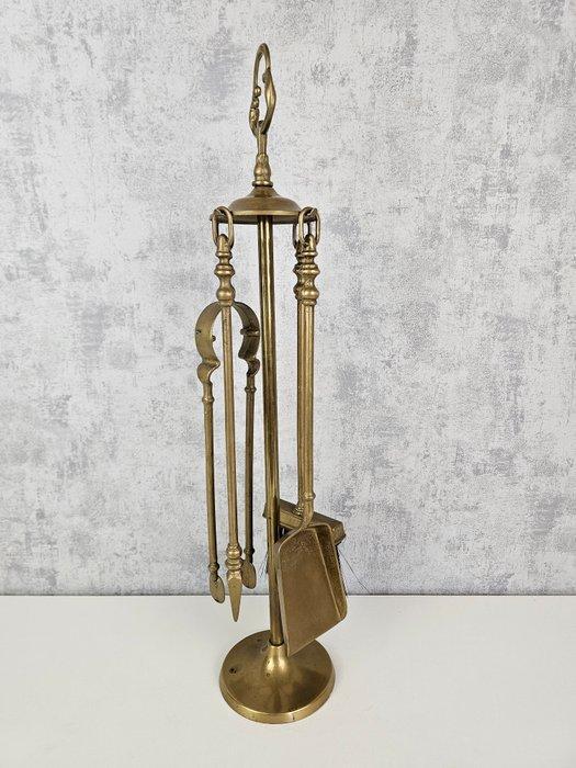 Openhaard accessoire (5) - Messing - Haardstel, Antiek en Kunst, Curiosa en Brocante