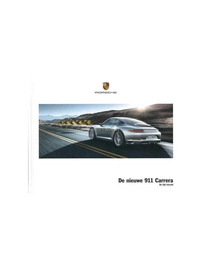 2016 PORSCHE 911 CARRERA HARDCOVER BROCHURE NEDERLANDS, Livres, Autos | Brochures & Magazines, Enlèvement ou Envoi