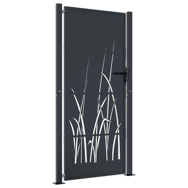 Poort 105x180cm antraciet | Retour Deal | Tuinpoort -35%, Tuin en Terras, Tuinhekken en Hekwerk, Met poort, Nieuw, Overige materialen