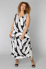 COLLETTA jurk travel zwart wit0(46)Maat 46/48 (XL) of groter, Kleding | Dames, Jurken, Verzenden, Nieuw, Maat 46/48 (XL) of groter