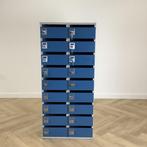 brievenbus locker 18-vaks (hxbxd) 133x60x50 cm blauw - grijs, Gebruikt