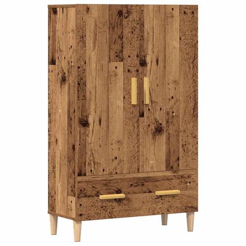vidaXL Hoge kast 70x31x115 cm bewerkt hout oud houtkleurig, Huis en Inrichting, Kasten | Dressoirs, Nieuw, Verzenden