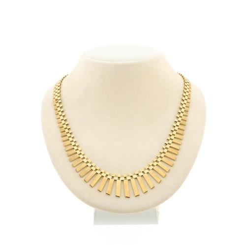 Gouden gematteerde Cleopatra collier | 46 cm, Bijoux, Sacs & Beauté, Colliers, Enlèvement ou Envoi