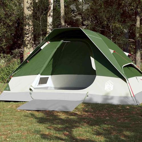 vidaXL Koepeltent 4-persoons waterdicht groen, Caravans en Kamperen, Tenten, Nieuw, Verzenden
