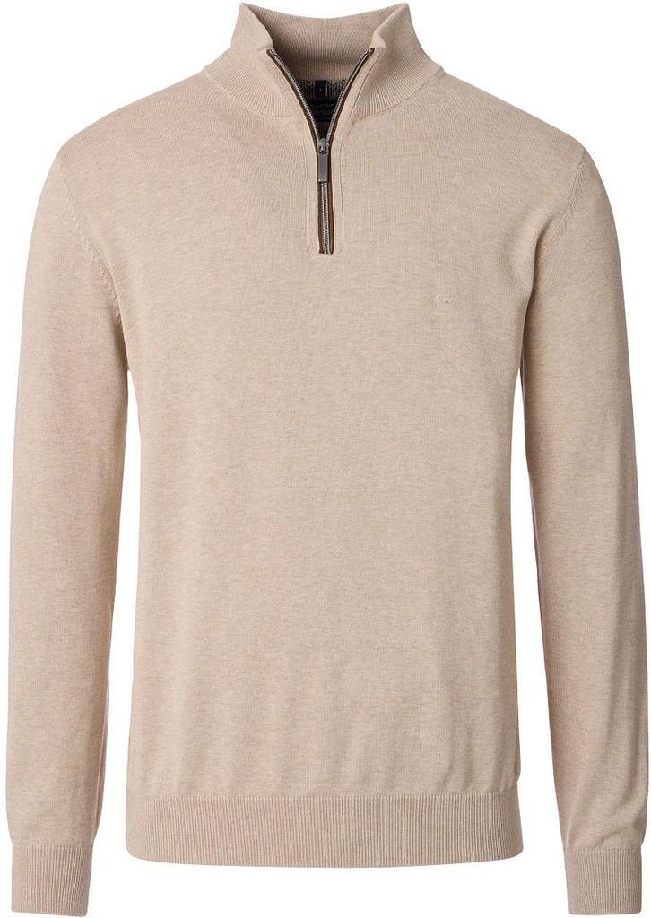 Casa Moda Halfzip Trui Solid Beige maat Maat 52/54 (L) Heren, Kleding | Heren, Truien en Vesten, Beige, Nieuw, Maat 52/54 (L)