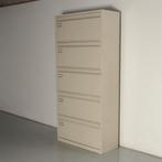 Officenow kleppenkast, lichtgrijs, 207 x 100 cm, 5 kleppen, Ophalen of Verzenden, Gebruikt