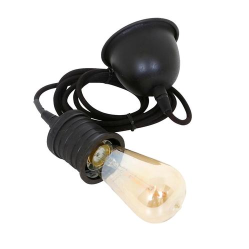 hanglampen Messing Wire & Holder E40 Antiek zwart, Huis en Inrichting, Lampen | Hanglampen, Verzenden